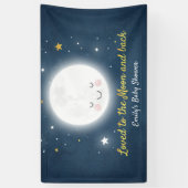 Geliebt zum Mond und hinteren zur Party-Fahne Banner (Vertikal)