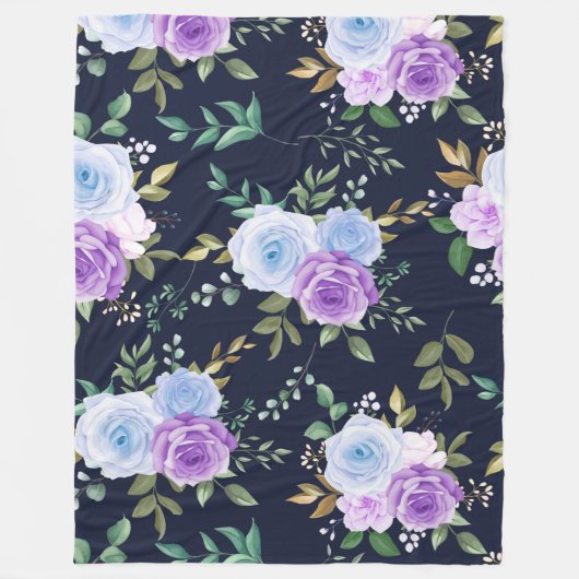 geliebte Blumendecke Fleecedecke (Vorderseite)