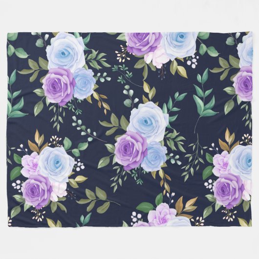 geliebte Blumendecke Fleecedecke (Vorderseite (Horizontal))