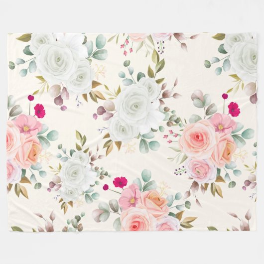 geliebte Blumendecke Fleecedecke (Vorderseite (Horizontal))