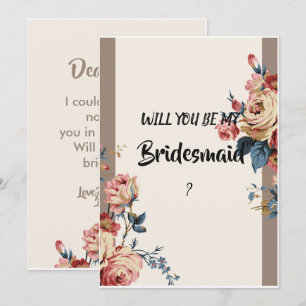 geliebte Bridesmaid Einladung