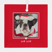 Geliebte eine EDITABLE FARBE Custom Foto Ornament (Rückseite)