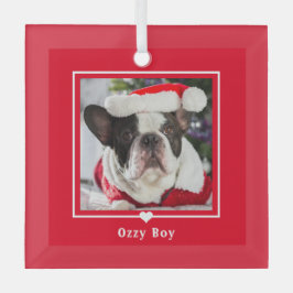 Geliebte eine EDITABLE FARBE Custom Foto Ornament Aus Glas