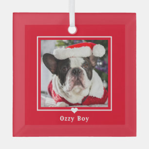 Geliebte eine EDITABLE FARBE Custom Foto Ornament Aus Glas