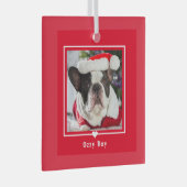 Geliebte eine EDITABLE FARBE Custom Foto Ornament Aus Glas (Vorderseite Rechts)