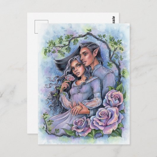 Geliebte Elfen Postkarte (Vorne/Hinten)