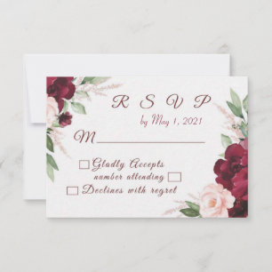 Geliebte florale UAWG RSVP Karte