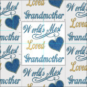 Geliebte Großmutter der Welt die Stoff (Kachel)