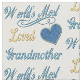 Geliebte Großmutter der Welt die Stoff (Nahaufnahme)