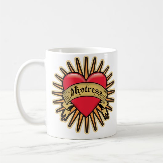 Geliebte-Herz-Tätowierung Kaffeetasse (Links)