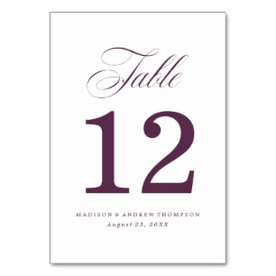 Geliebte   Hochzeitstisch-Nummern-Karten Tischnummer
