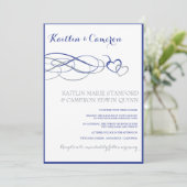 Geliebte (Horizont Blau u. Silve) Einladung (Stehend Vorderseite)