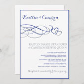 Geliebte (Horizont Blau u. Silve) Einladung (Vorne/Hinten)