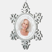 Geliebte jenseits von Worten fehlte jenseits von F Schneeflocken Zinn-Ornament (Rechts)