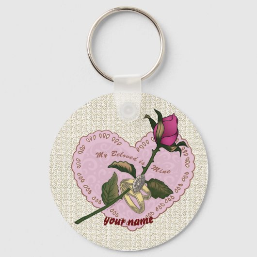 Geliebte Mine Rose Schlüsselanhänger (Vorderseite)