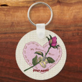Geliebte Mine Rose Schlüsselanhänger (Vorderseite)