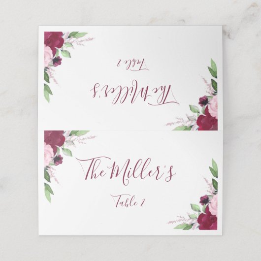 Geliebte Platzkarte (Außenseite Aufgefaltet)