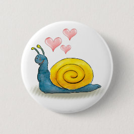 Geliebte Schnecke mit großem Herz | reizendem Tier Button