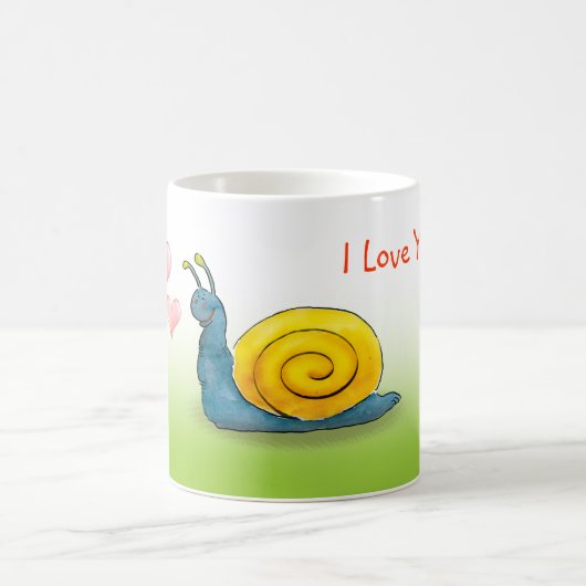 Geliebte Schnecke mit großem Herzen Kaffeetasse (Mittel)
