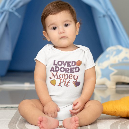 Geliebte vergoldete Geldbörse Baby Strampler