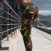 Geliebter brauner Affe und Banane Capri Leggings
