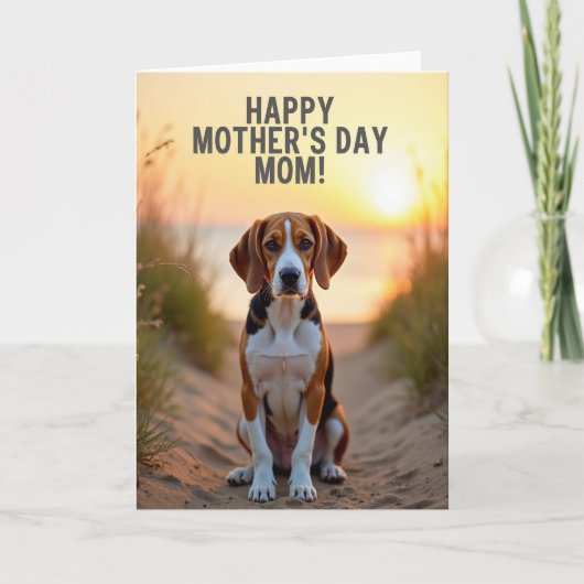 Geliebter Hund Muttertagskarte Karte (Vorderseite)