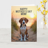 Geliebter Hund Muttertagskarte Karte (Gelbe Blume)