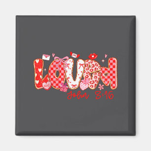 Geliebter Johannes 3 16 Herz Valentinstag Bogen Bi Magnet