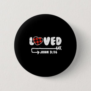 Geliebter John 3_16 Herz Valentinstag Bibel Christ Button