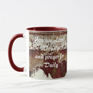 Geliebter Paint-Drip-Steingut-Look-Mug Tasse