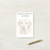 Geliebter Yellow Labrador monogrammierter Hund Post-it Klebezettel (Auf Schreibtisch)