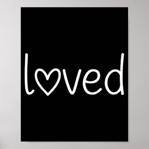 Geliebtes Herz Minimalistischer Valentinstag Poster