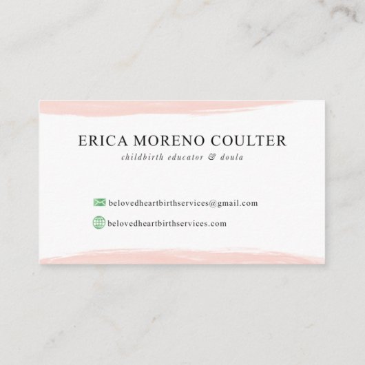 Geliebtes Herz Visitenkarte (Rückseite)