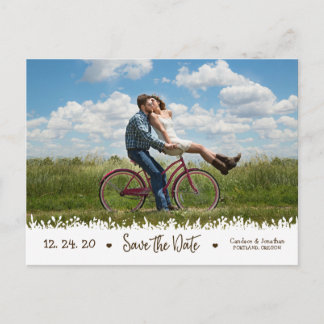 Geliebtes Rustikales Foto an der Grenze Save the D Ankündigungspostkarte