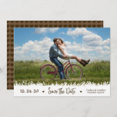 Geliebtes Rustikales Foto an der Grenze Save the D Save The Date (Vorne/Hinten)