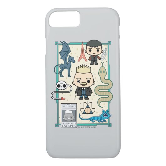 GELLERT GRINDELWALD™ & Barebone-Cartoon Case-Mate iPhone Hülle (Rückseite)