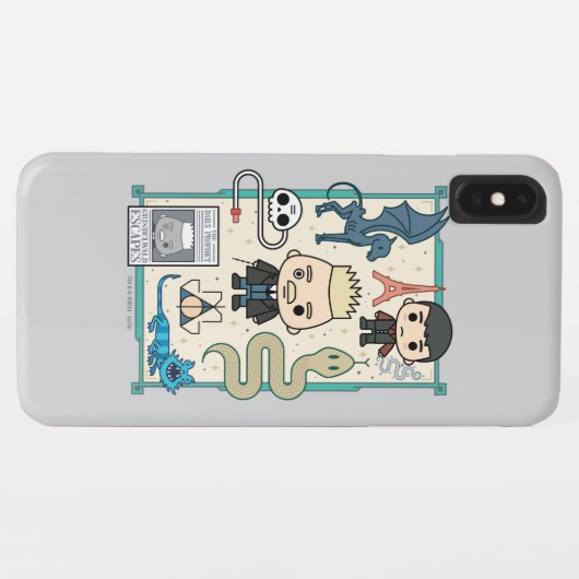 GELLERT GRINDELWALD™ & Barebone-Cartoon Case-Mate iPhone Hülle (Rückseite (Horizontal))