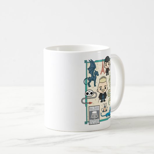 GELLERT GRINDELWALD™ & Barebone-Cartoon Kaffeetasse (VorderseiteRechts)
