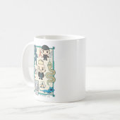 GELLERT GRINDELWALD™ & Barebone-Cartoon Kaffeetasse (Vorderseite Links)