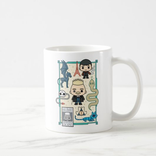 GELLERT GRINDELWALD™ & Barebone-Cartoon Kaffeetasse (Rechts)