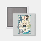GELLERT GRINDELWALD™ & Barebone-Cartoon Magnet (Vorderseite/Rückseite)
