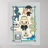 GELLERT GRINDELWALD™ & Barebone-Cartoon Poster (Vorne)
