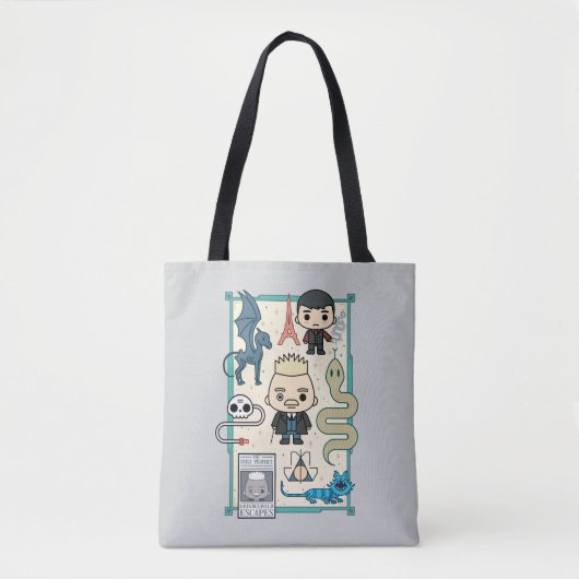 GELLERT GRINDELWALD™ & Barebone-Cartoon Tasche (Vorderseite)