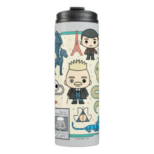 GELLERT GRINDELWALD™ & Barebone-Cartoon Thermosbecher