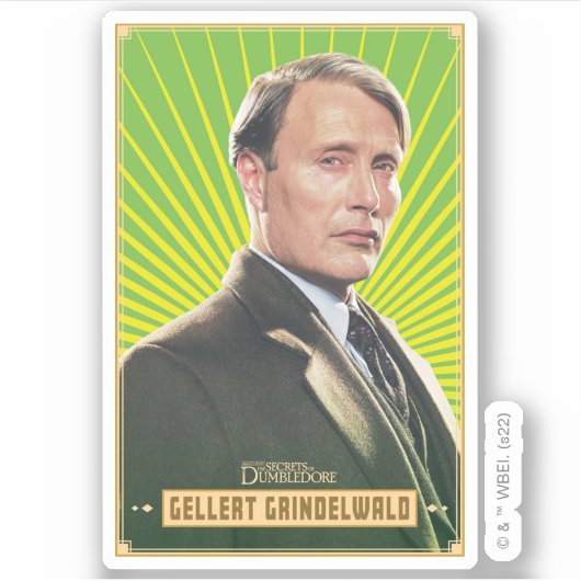 Gellert Grindelwald Character Graphic Aufkleber (Vorderseite)