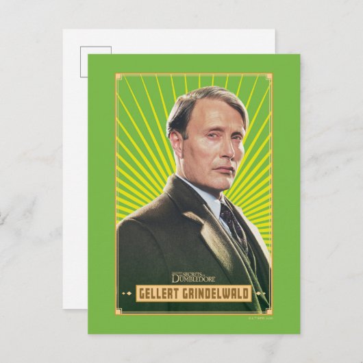 Gellert Grindelwald Character Graphic Postkarte (Vorne/Hinten)