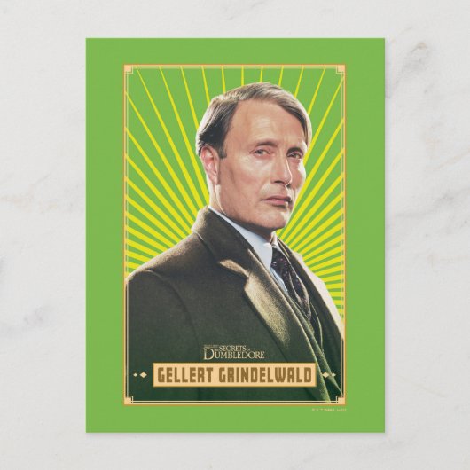 Gellert Grindelwald Character Graphic Postkarte (Vorderseite)