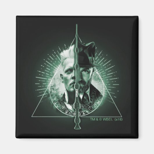GELLERT GRINDELWALD™ Versus Dumbledor Magnet (Vorne)