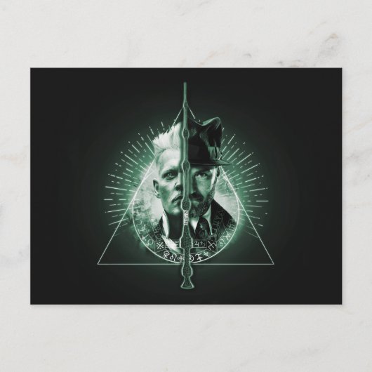GELLERT GRINDELWALD™ Versus Dumbledor Postkarte (Vorderseite)