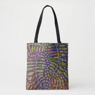 Gelli Print Stencil Abstrakte Kunst Tasche